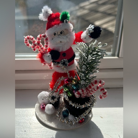 vintage repurposed handmade one of a kind Other - Festive vintage repurposed Santa Holiday Decoration